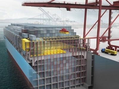 HHI unveils lashing-free containership design