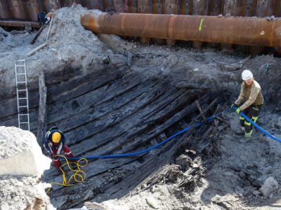 Biggest shipwreck of its kind unearthed at Tallinn construction site
