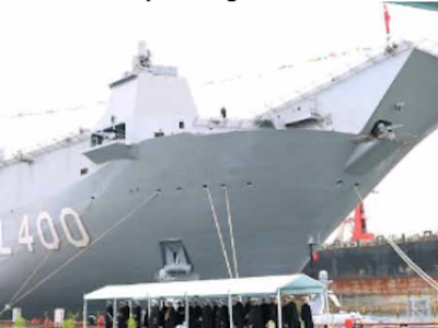 Turkey’s Navy receives its largest-ever ship, the TCG Anadolu 