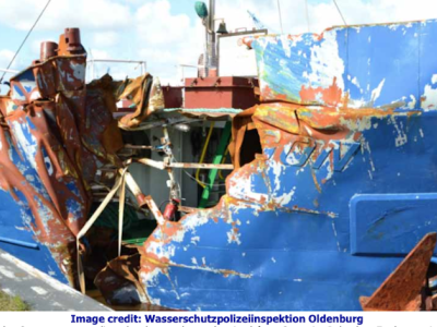 Cargo ship strikes turbine at Orsted’s Gode Wind 1 offshore wind farm, suffers massive damage 