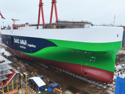 SAIC's First Customized Ocean-going Car Carrier Launched